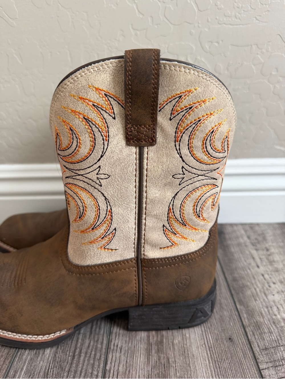 Ariat Kids Storm Western Boot, Brown - Picture 6 of 13